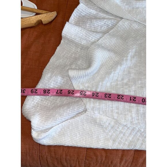 Eileen Fisher Linen cotton Open Front Cardigan White Textured Knit Sweater Size - Picture 6 of 7